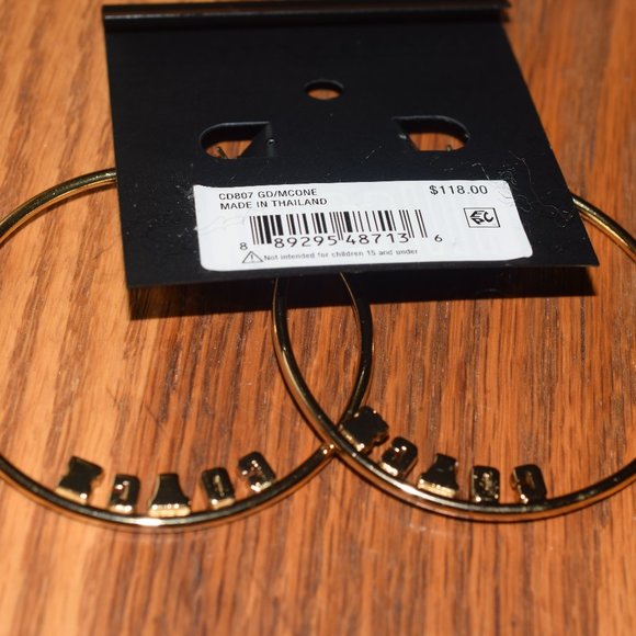 New Pride Rare Large Coach Colorful Enameled Hoop Earrings - Picture 4 of 5